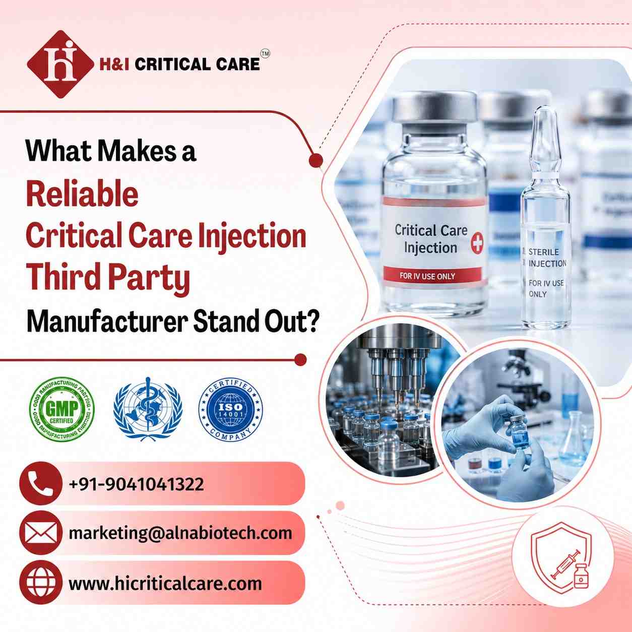 Critical Care Injection Third Party Manufacturer